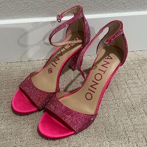 Antonio Milani Rhinestone Pink Heels